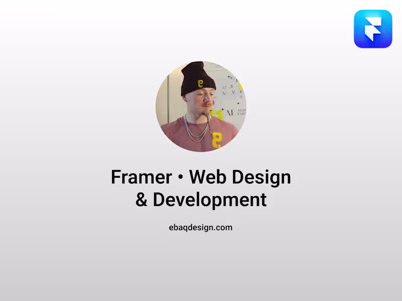 Cover image for Framer • Web Design & Development 