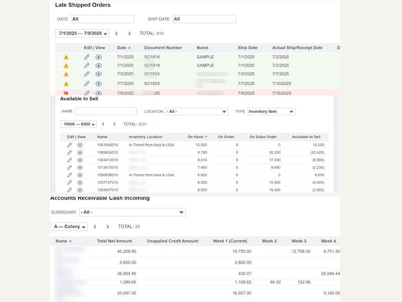 Cover image for NetSuite Live Dashboard: Orders, Bills & KPIs