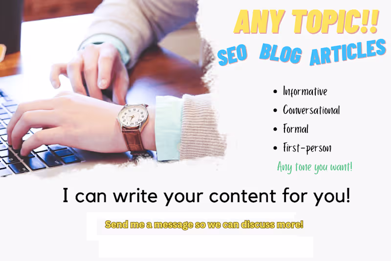 Cover image for I will write a website content for you on any topic