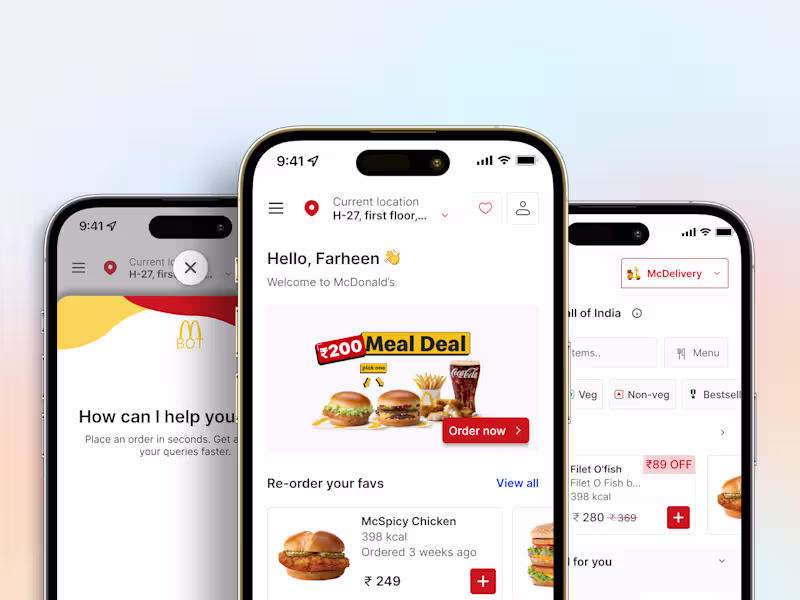 Cover image for McDonald’s App Redesign – Simplifying Ordering & Enhancing UX