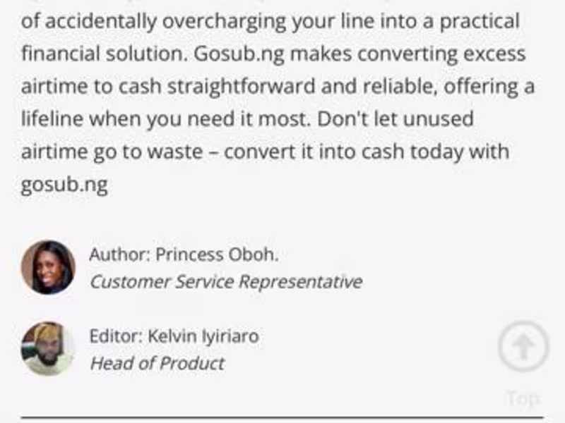 Cover image for Guide to Converting Airtime to Cash with Gosub.ng