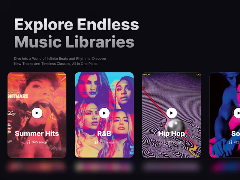 Cover image for Music Streaming App-Landing Page  
