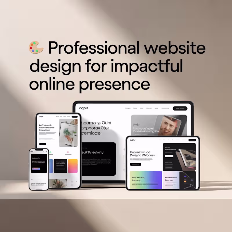 Cover image for 🎨 Professional Website Design for Impactful Online Presence