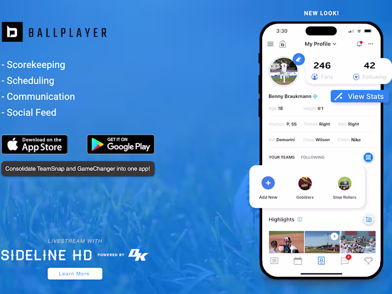 Cover image for A baseball score-keeping application