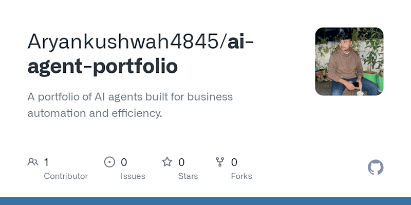 Cover image for AI Agent Portfolio for Business Automation
