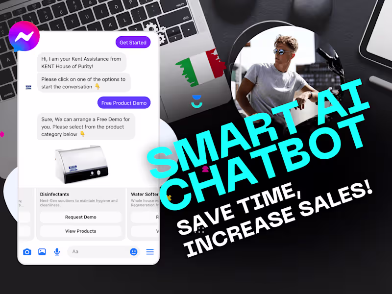 Cover image for I will build smart AI chatbot for webiste, whatsapp etc etc