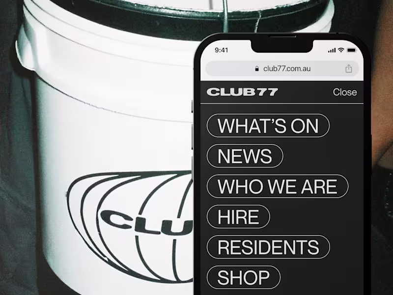 Cover image for Club 77 - Website Design & Digital Experience