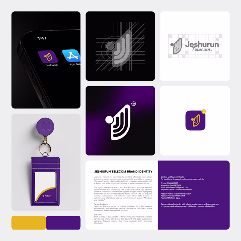 Cover image for Brand Identity Design for Jeshurun Telecom