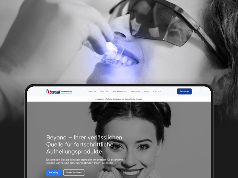 Cover image for Beyond Whitening | Landing page design