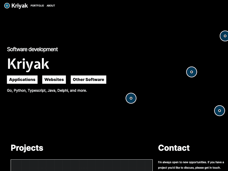 Cover image for Portfolio website - Kriyak