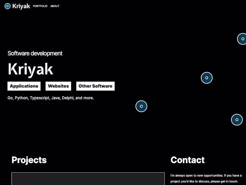 Cover image for Portfolio website - Kriyak