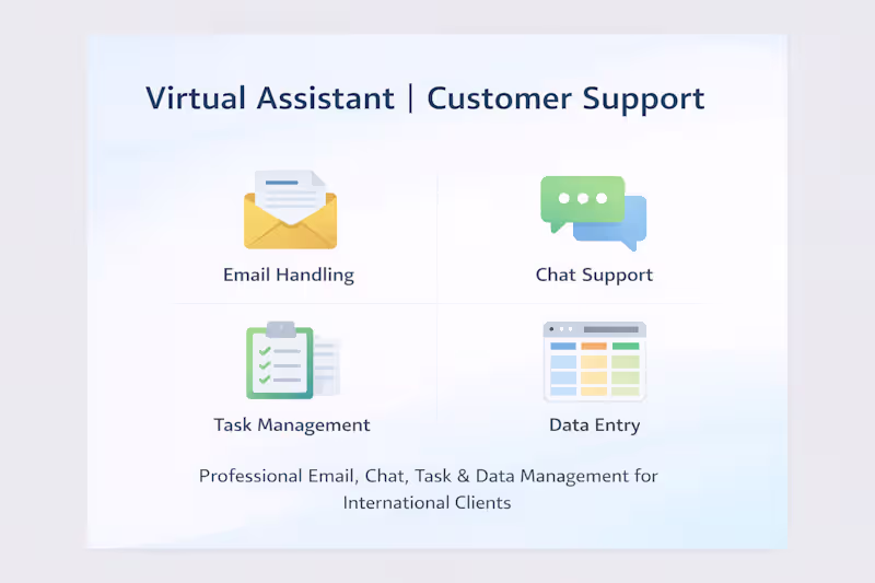Cover image for Virtual Assistant | Customer Support (Email & Chat)