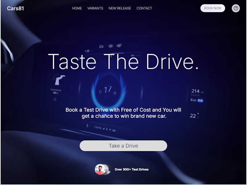 Cover image for Car Store Web Design