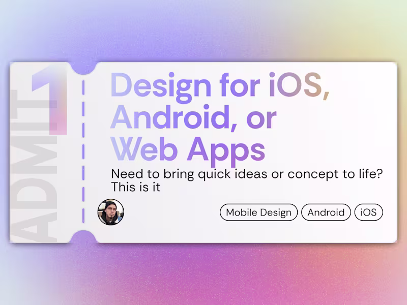 Cover image for Product Designer — Design an Android, iOS, or Web App