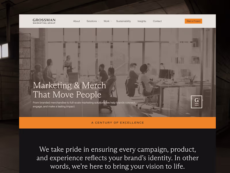 Cover image for Grossman Marketing Website Development