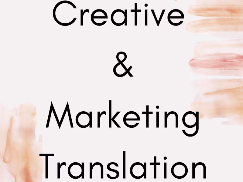 Cover image for Creative & Marketing Translation