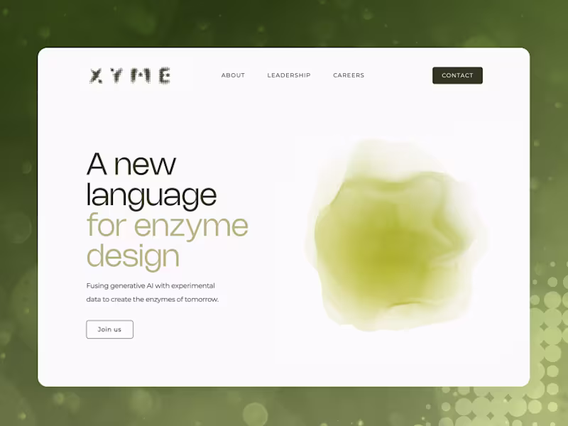 Cover image for Xyme - Interactive Bio-tech site 