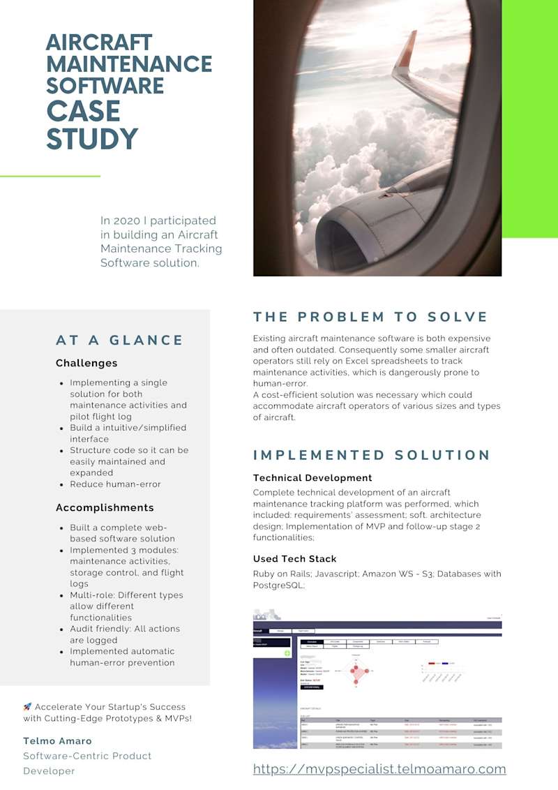 Cover image for AIRCRAFT MAINTENANCE PLATFORM
