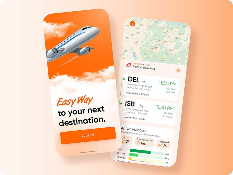Cover image for Flight Tracker Mobile Application on Behance
