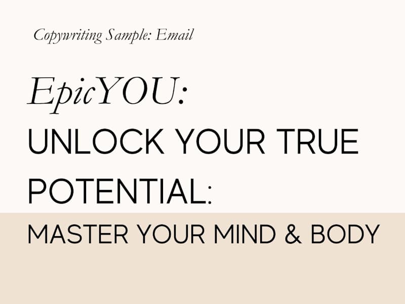 Cover image for Unlock Your True Potential: Master Your Mind and Body