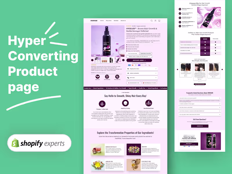 Cover image for Shopify Product Page | Built in Replo, Figma Designed