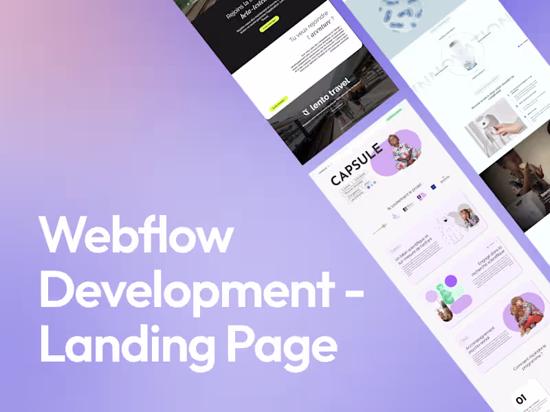 Cover image for Webflow Landing Page Development