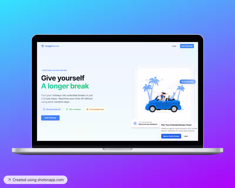 Cover image for Longer Break - Stay out of office more often