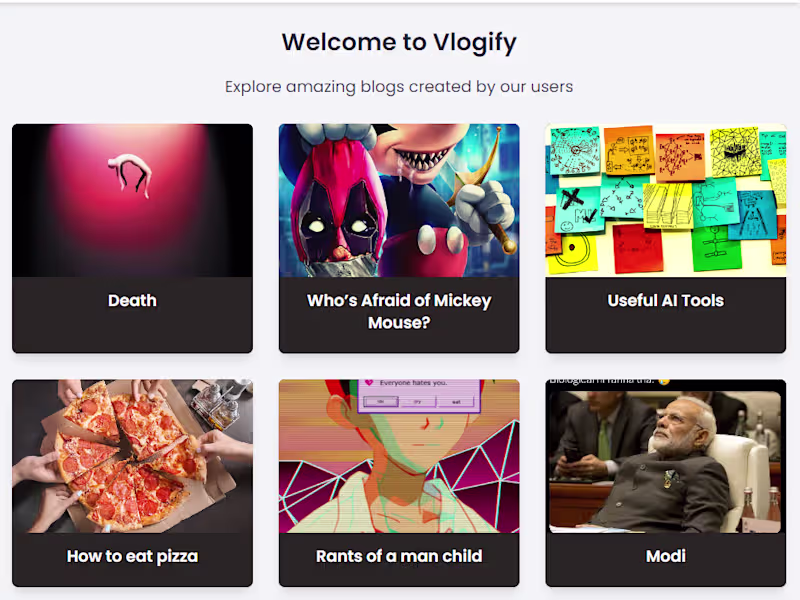 Cover image for Vlogify - Share Your Stories