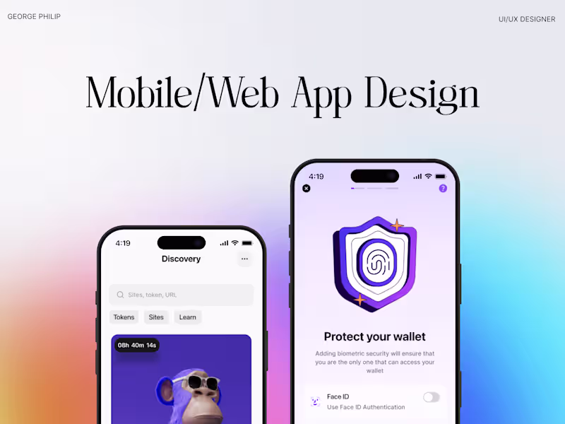 Cover image for Mobile or Web App Design (UX/UI)