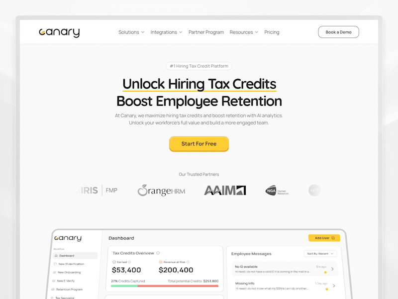 Cover image for Canary AI Framer Website
