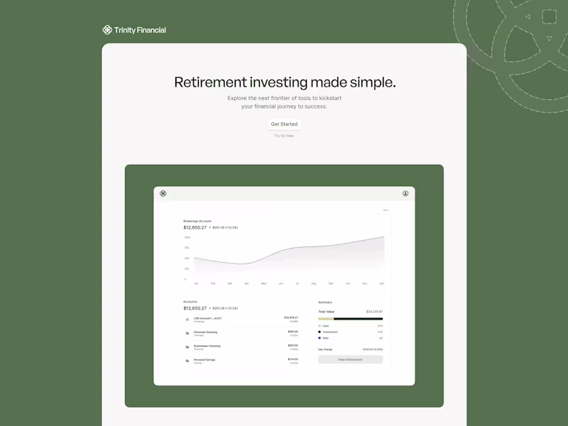 Cover image for Trinity Financial (Finance Landing Page)