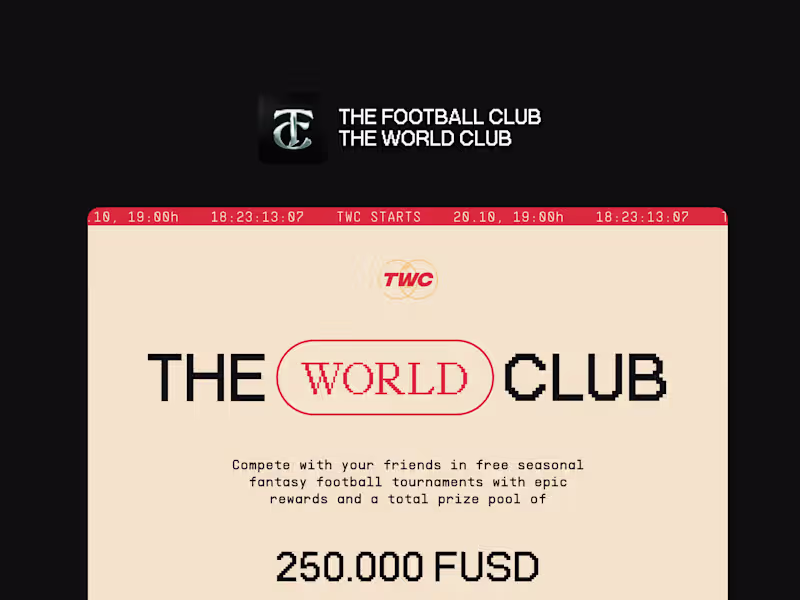 Cover image for Landing page - The World Club