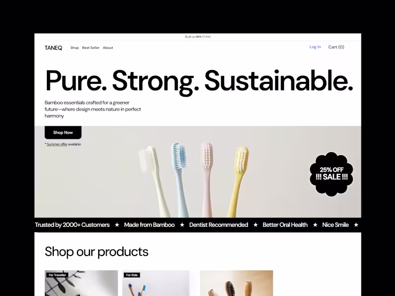 Cover image for Taneq - Bamboo Brush Ecommerce Website