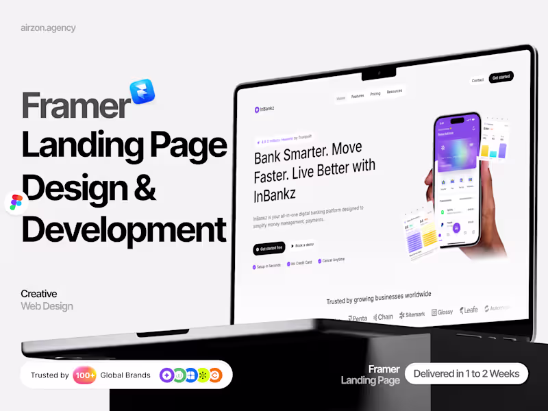 Cover image for Framer Landing Page Design & Development | Conversion-Focused