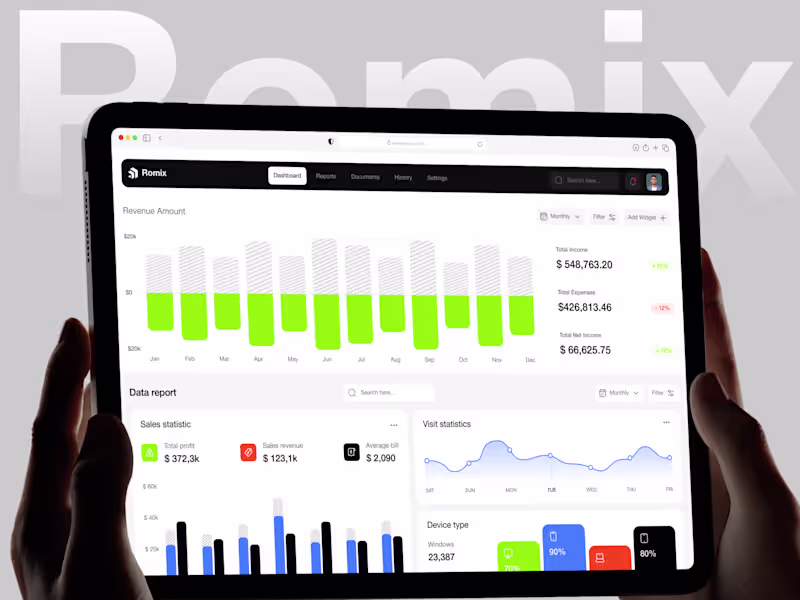 Cover image for Romix - Dashboard for Business Analytic Platform