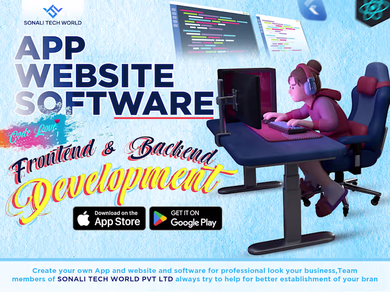 Cover image for We do app designing and development uniquely for Ios & Android.