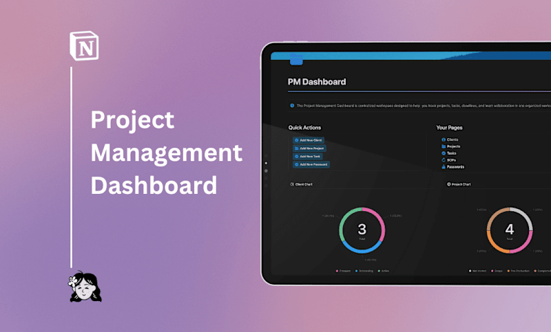 Cover image for Notion Project Management Dashboard