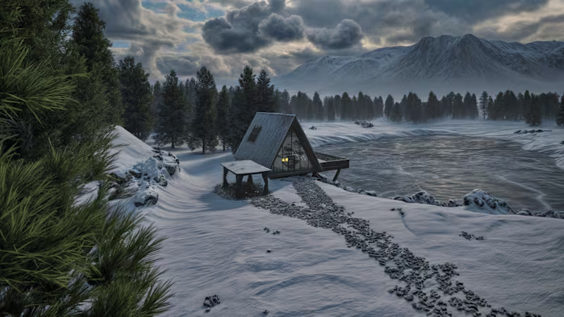Cover image for COZY ALPINE CABIN