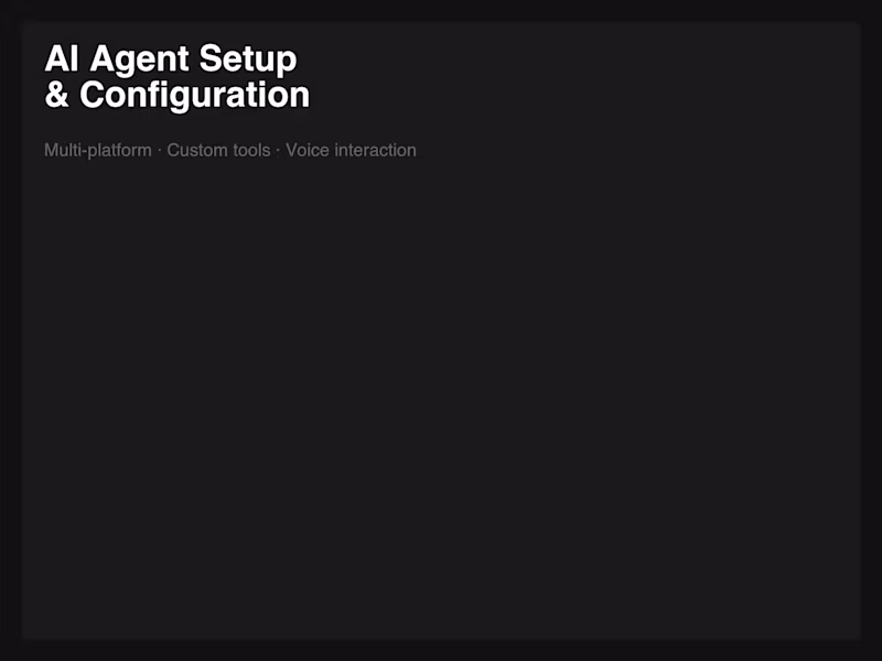 Cover image for AI Agent Setup & Configuration