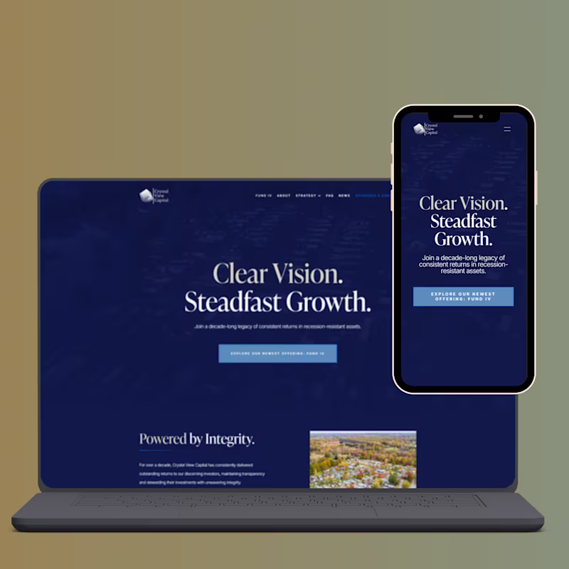 Cover image for Crystal View Capital Website Redesign