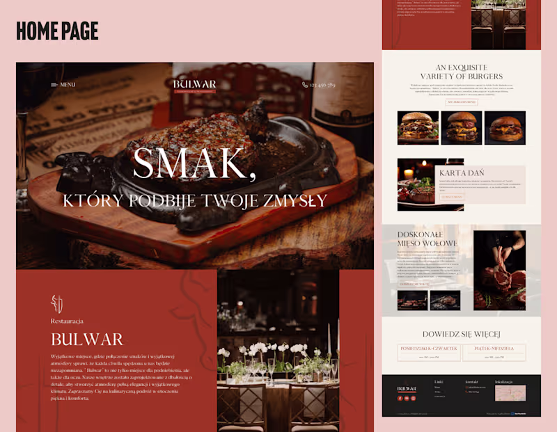 Cover image for Website Design for Bulwar Steakhouse & 🍽️ Restaurant