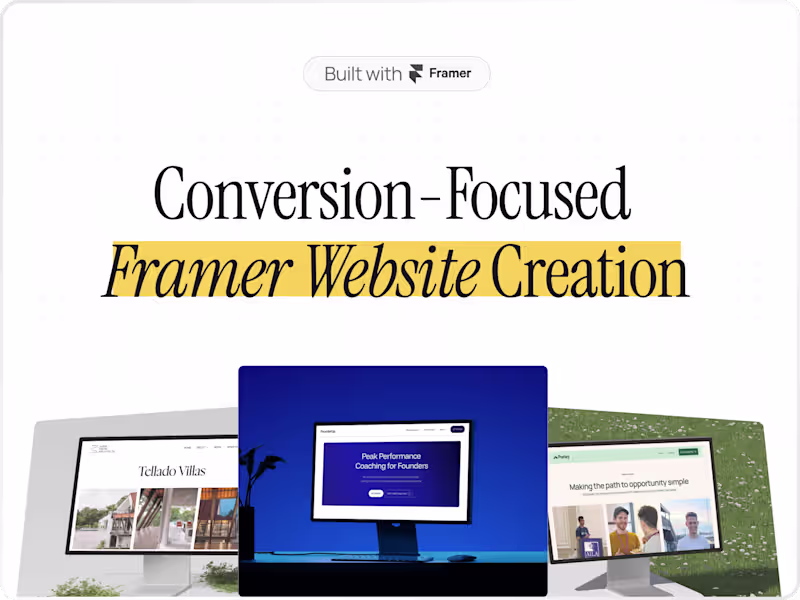 Cover image for Conversion-Focused Framer Website Creation