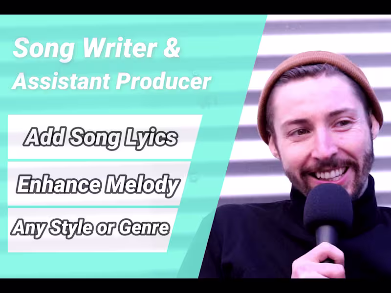 Cover image for I'll write and produce a song demo for you.
