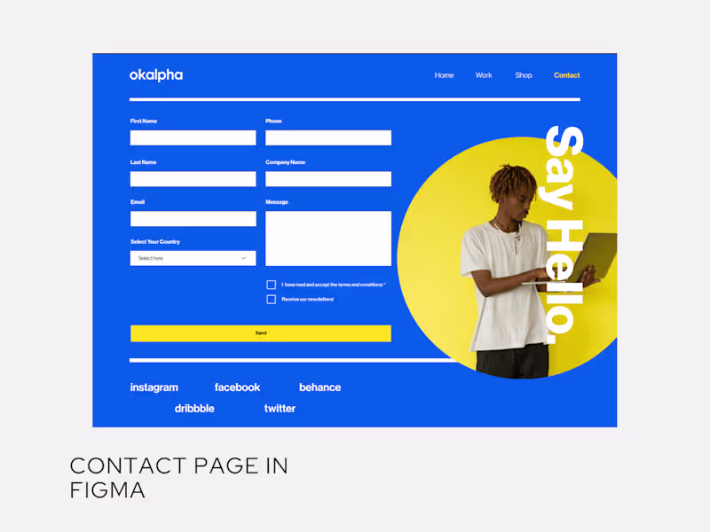 Cover image for Contact Page Design for Okalpha.co