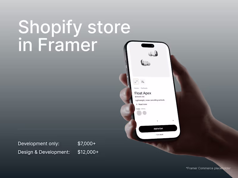 Cover image for E-commerce Website in Framer