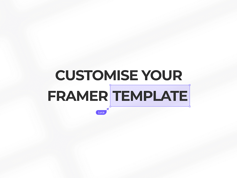 Cover image for Framer template customisation