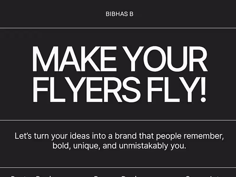 Cover image for Custom Flyer Design for Events, Brands & Promotions