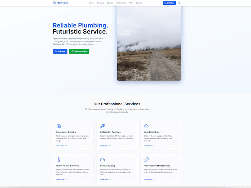 Cover image for FlowTech Plumbing | Modern Plumbing Solutions