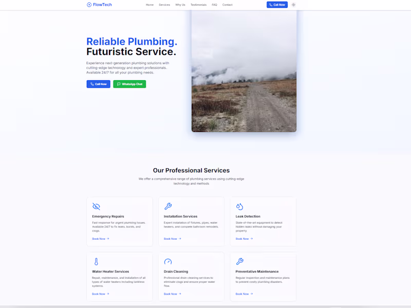 Cover image for FlowTech Plumbing | Modern Plumbing Solutions