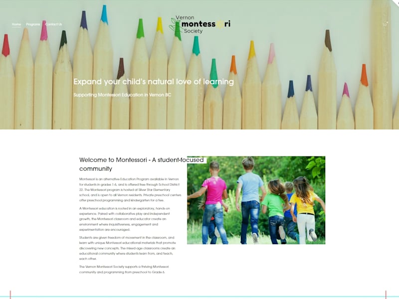 Cover image for Montessori Program Website